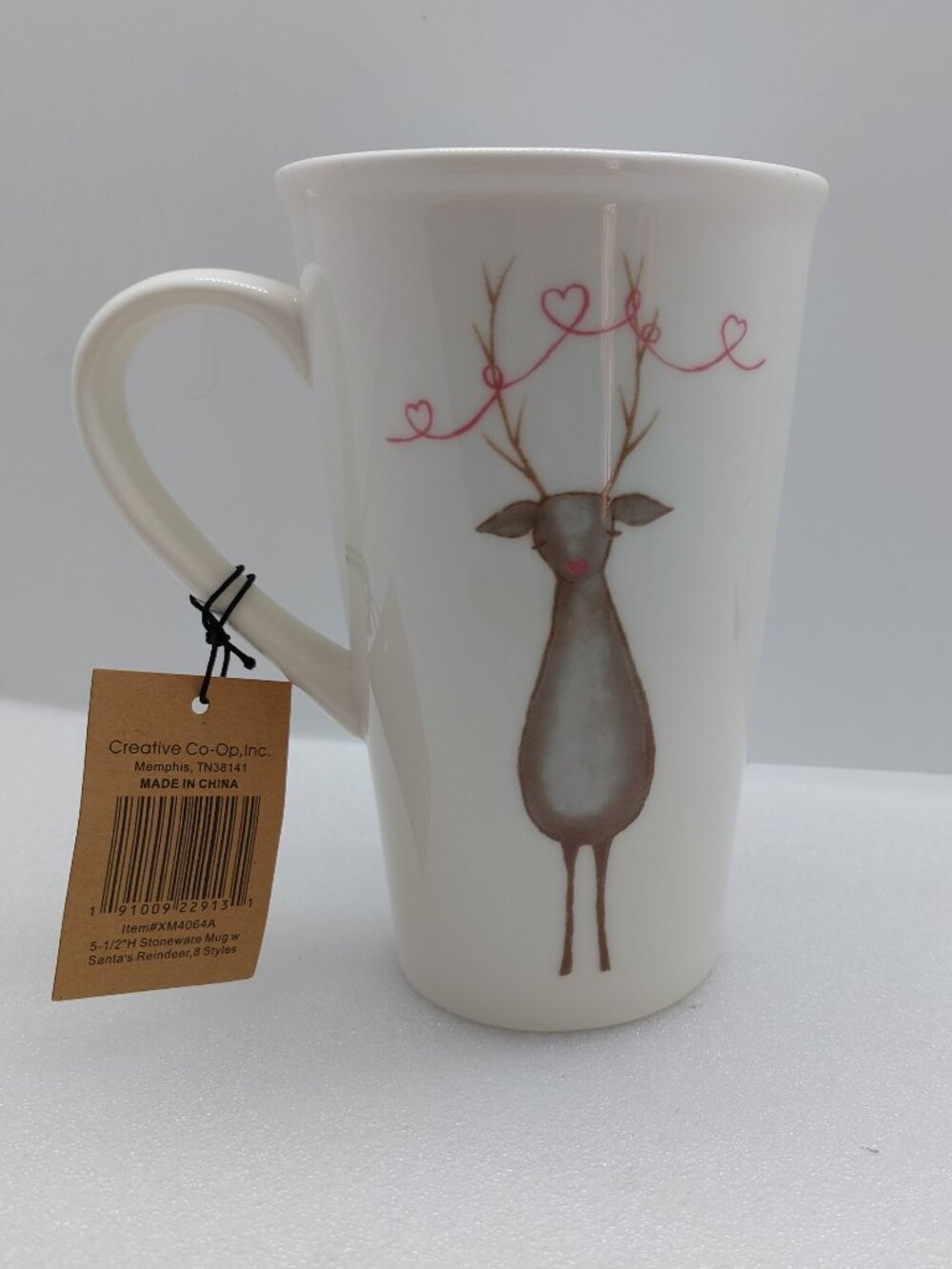 Christmas Little e Studio Reindeer Stoneware Coffee / Tea Mug Cupid